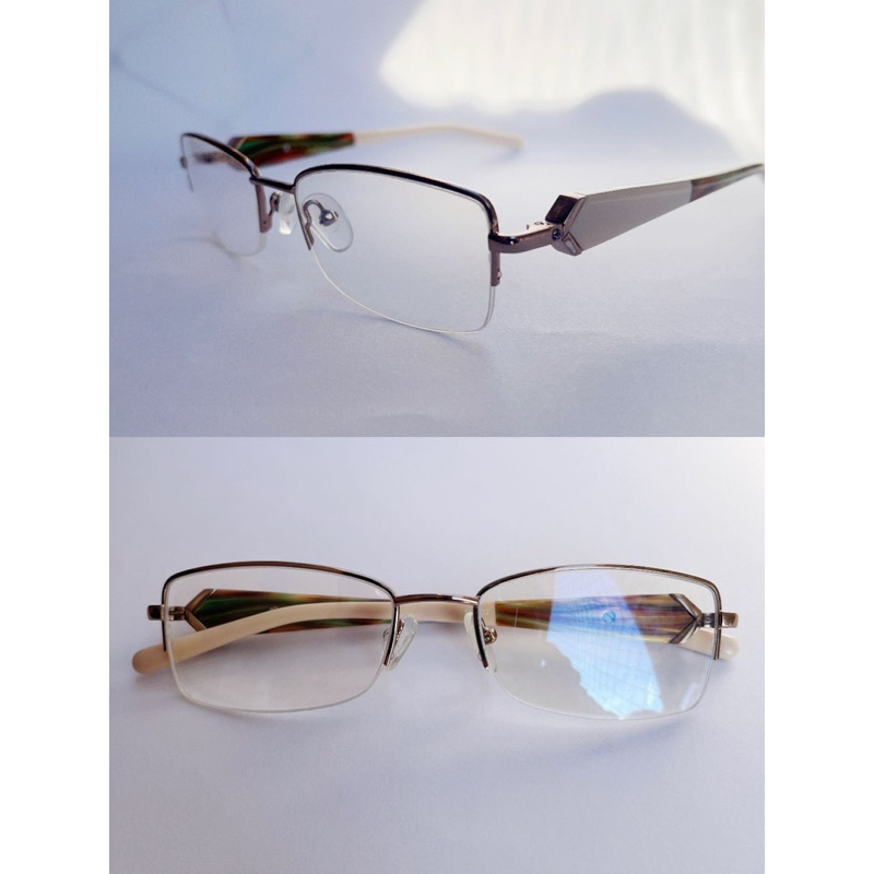 Armação De Óculos De Grau Para Leitura, Meio Aro, Modelo Vintage Feminino em Oferta na Shopee