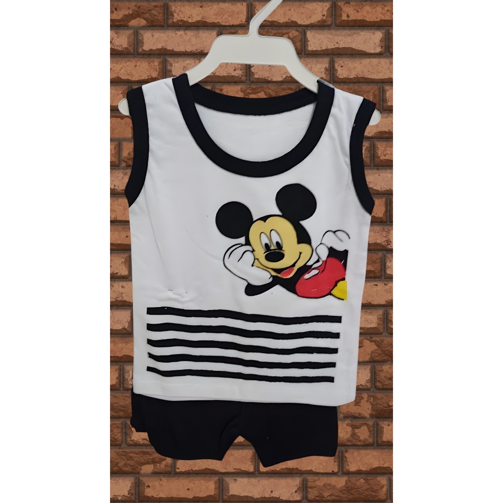 Conjunto Bebê Masculino Personagem Regata e Short Fresco Confortável Malha 6-12 meses Roupas de Bebê Menino em Oferta na Shopee