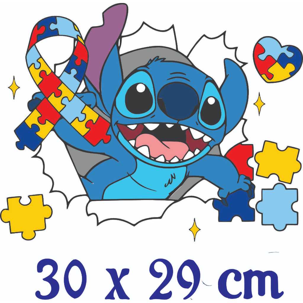 Adesivo para Carro Stitch - Autismo