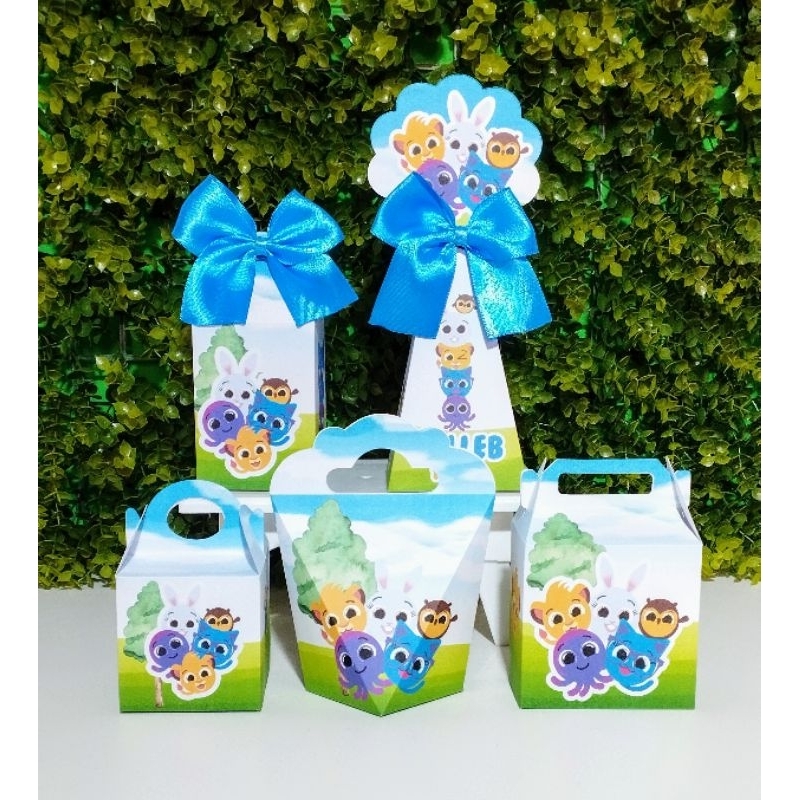 kit Caixinhas  personalizadas lembrancinha Festa Bolofofos Menino ( PEGUE E MONTE) Aniversário Decoração