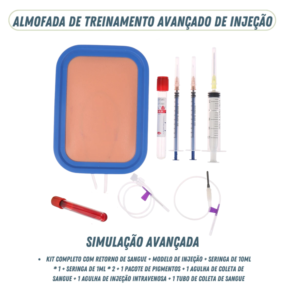 Kit Treinamento de punção avançado Almofada De Silicone De Injeção, Medicina e Enfermagem
