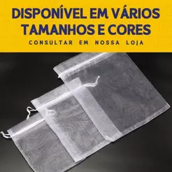 Saco de Organza 17X23/20x30/25x35/30x40cm C/50 Un | Ideal Para Lembrancinhas e Casamentos - NL