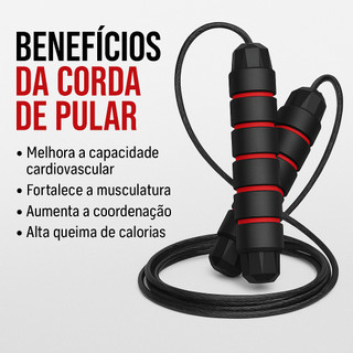 Corda de Pular Crossfit Profissional Academia Exercício Casa Treino Funcional Boxe Muay T…