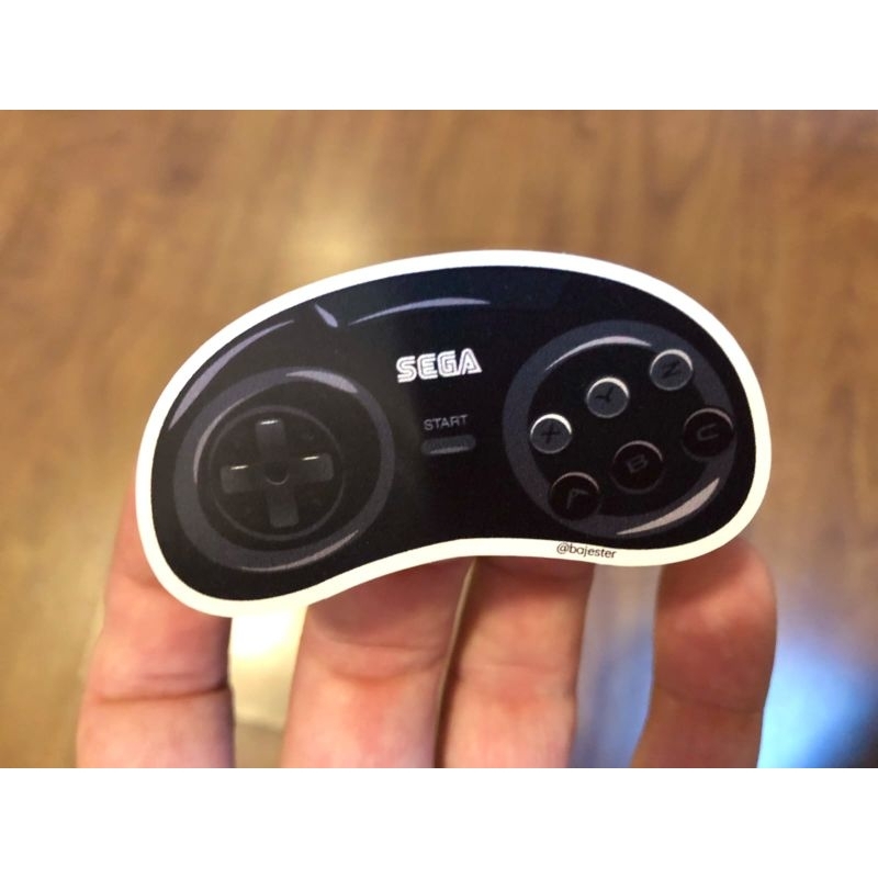 2 Adesivos Mega Drive Controle Sega Game Sticker