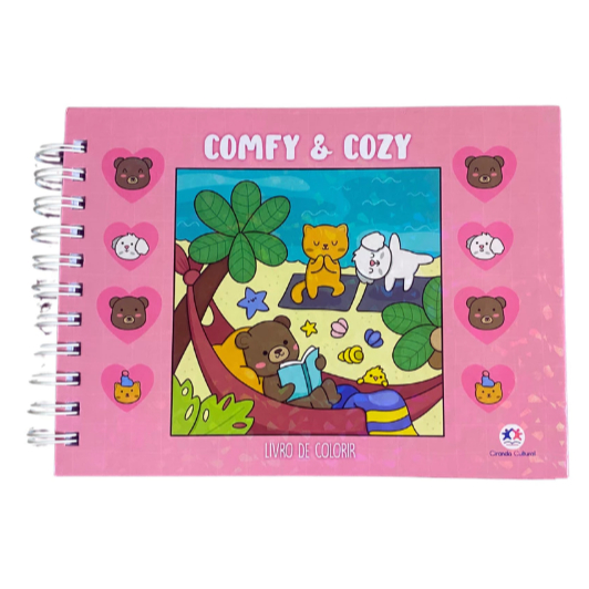 LIVRO Comfy E Cozy Pink Para Colorir explore sua criatividade ao máximo seja colorindo com lápis ou marcadores