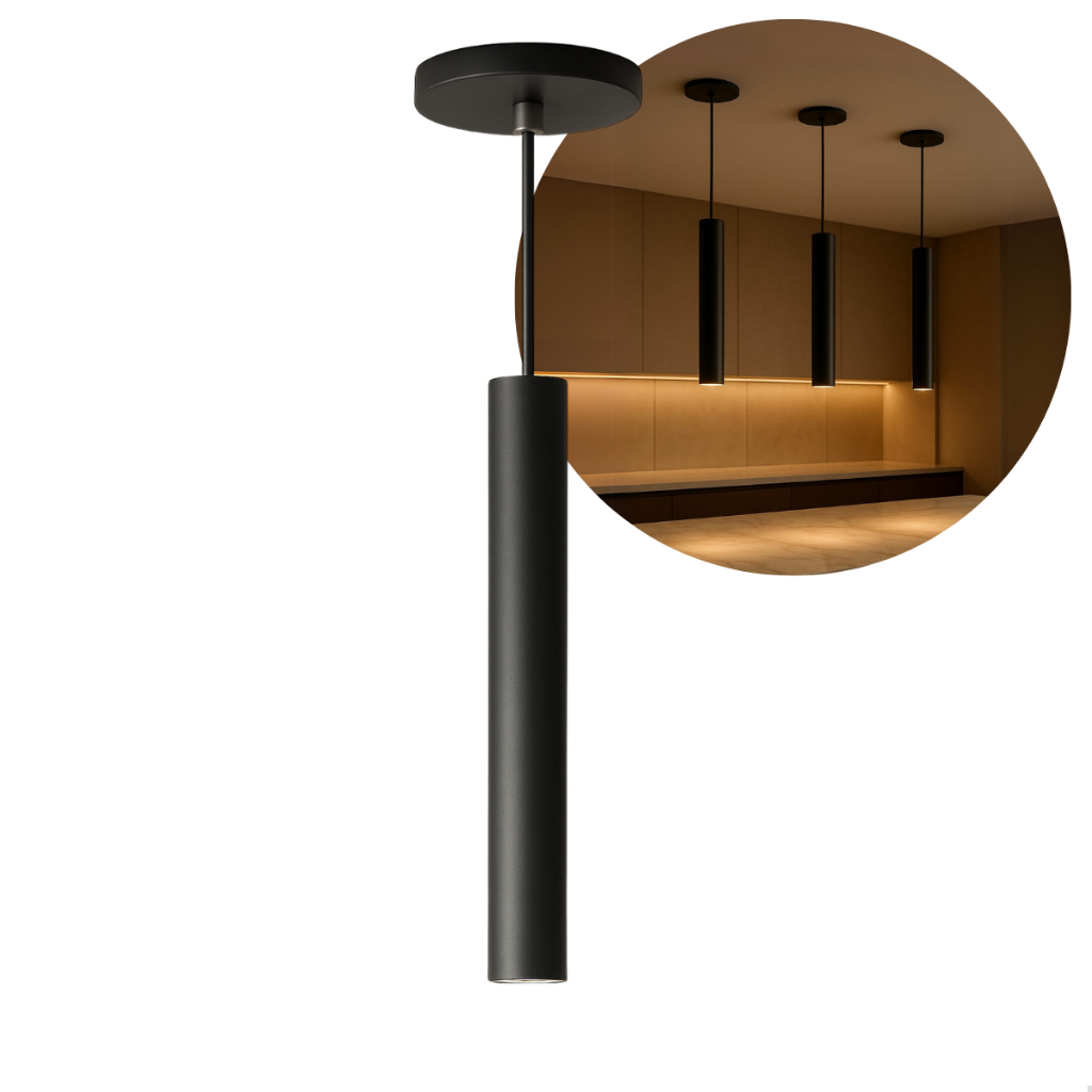 Kit 03 Pendente Tubo Cilindro 30cm Alumínio P/ Led Mr11 Gu10 em Oferta na Shopee