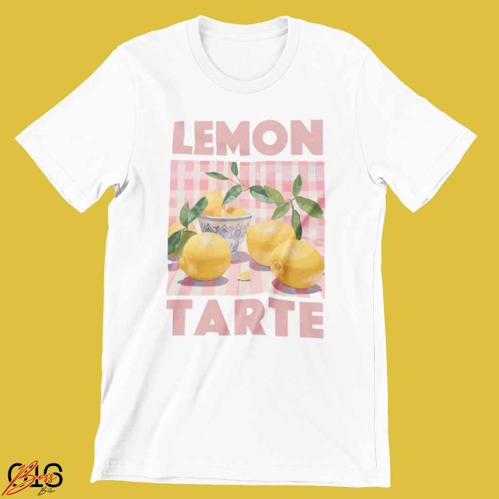 CAMISETA ESTAMPADA LEMON TARTE ESTILO RETRÔ – 100% ALGODÃO EXCLUSIVO [IMPERDÍVEL]