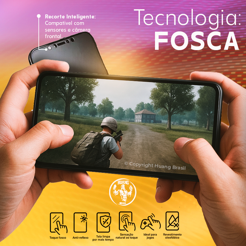 Detalhes do Película Vidro Fosca para iPhone Huang Premium