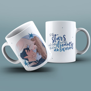 Caneca Porcelana Literária Feyre & Rhysand Corte de Espinhos e Rosas Acotar - Sarah J Maas em Oferta na Shopee