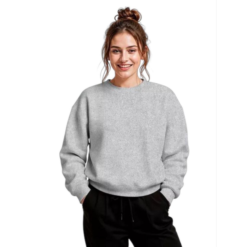 Moletom Feminino Liso Flanelado Careca Básico Blusa de Frio Outono Inverno Meia Estação Valor Promocional Lançamento