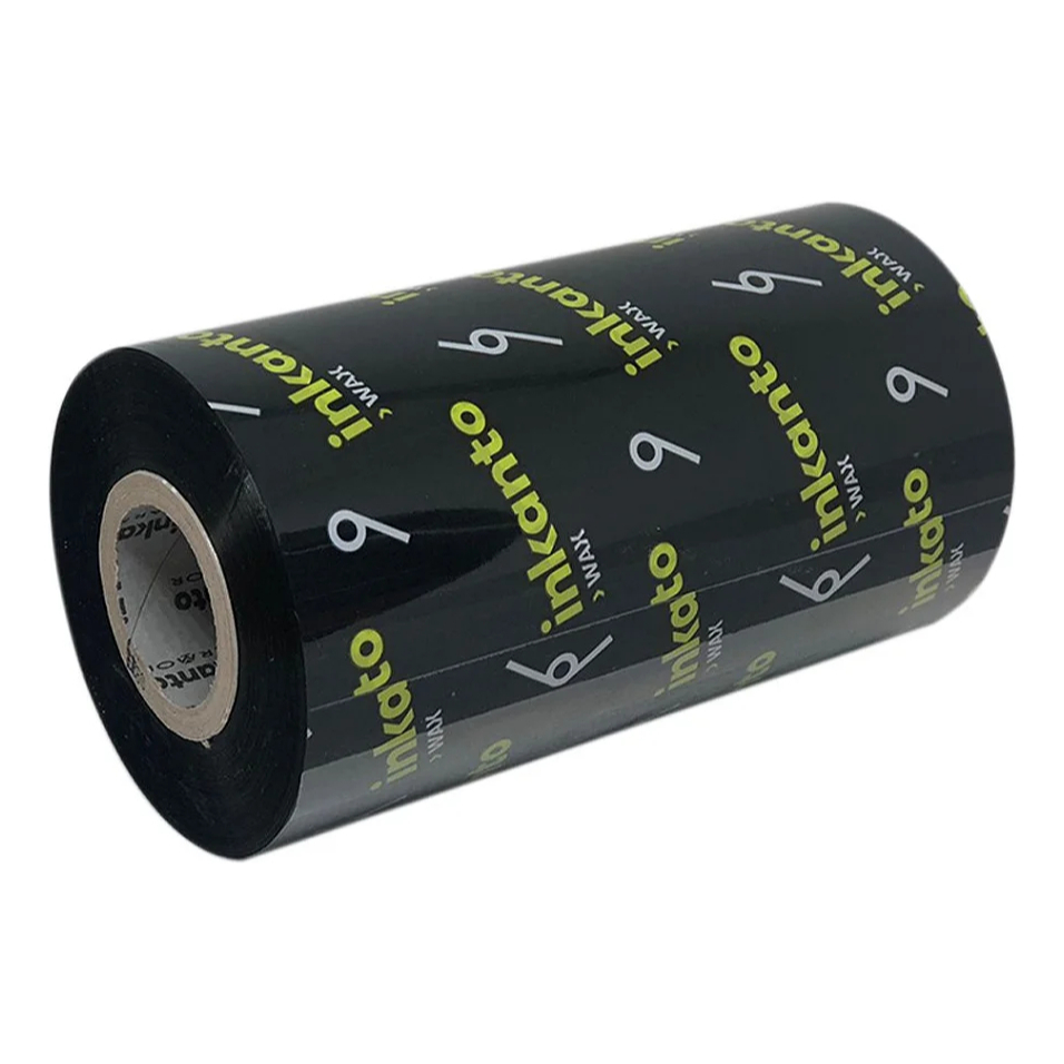 Ribbon 110x300 Cera (wax) Armor Inkanto AWR1 Externo para impressora térmica Zebra Argox Elgin Postek Zetex L42Pro