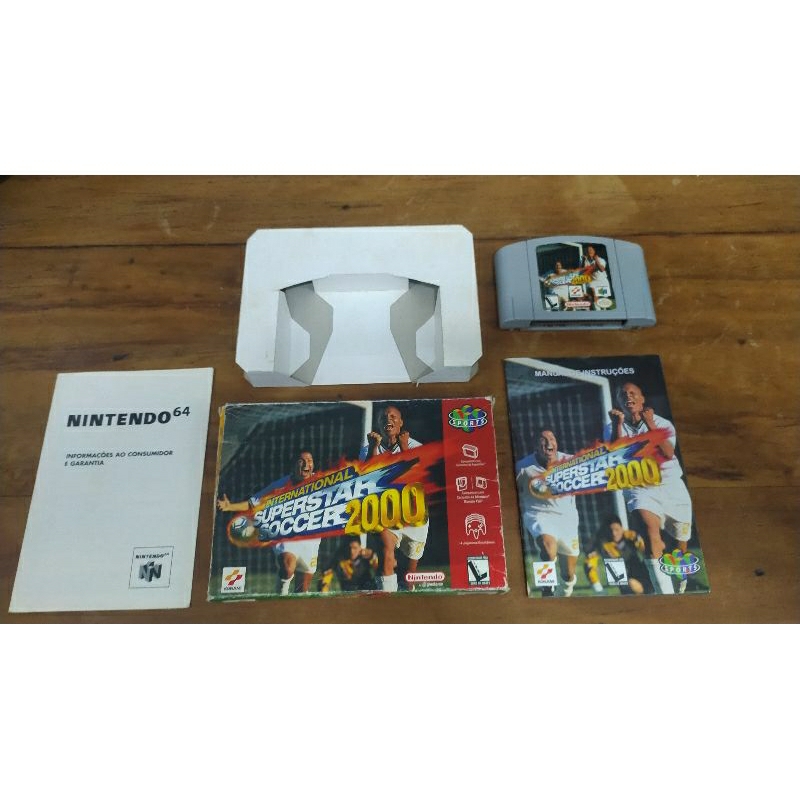 International Superstar Soccer 2000 N64 p/ Nintendo 64 c/ Caixa e Manual original usadoo