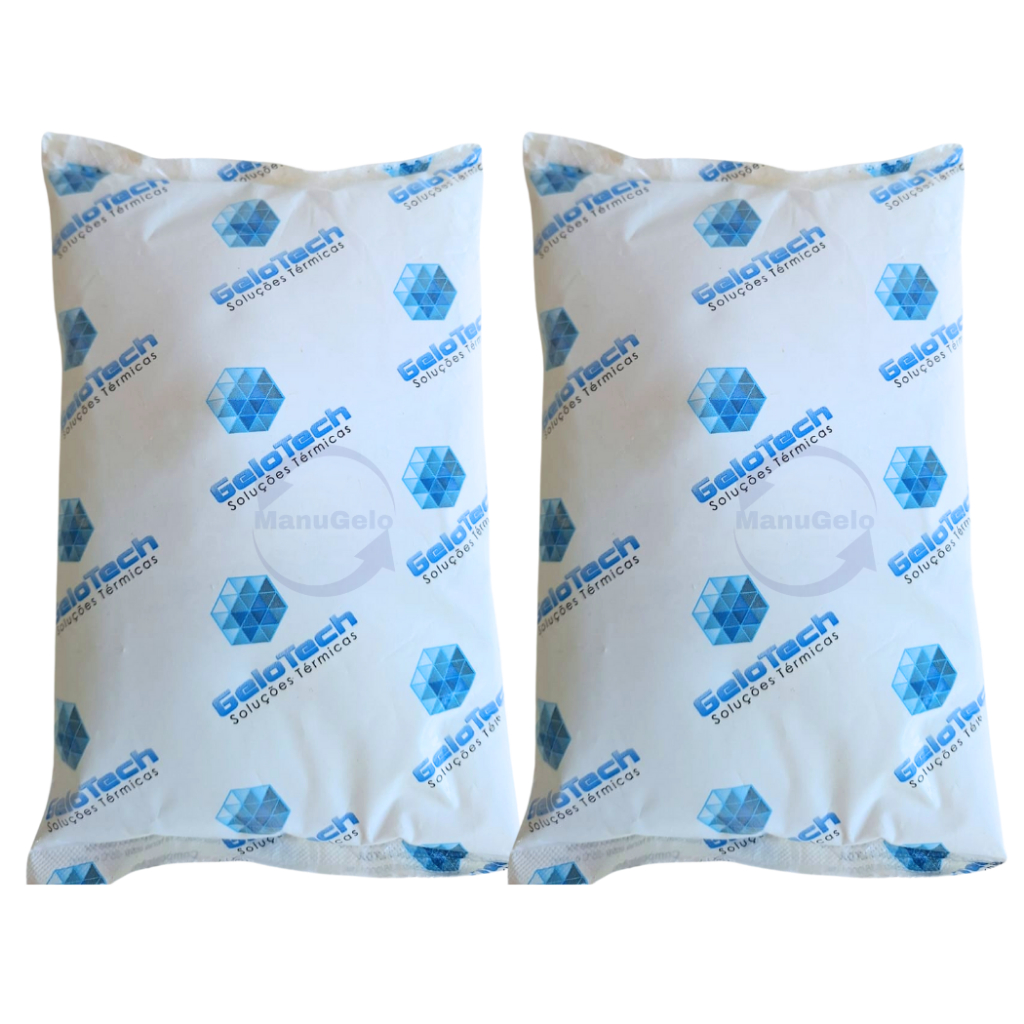 Gelo flexível reutilizável 500 ml  Gelotech - Kit 2 unidades - ideal para cooler, caixa térmica em Oferta na Shopee