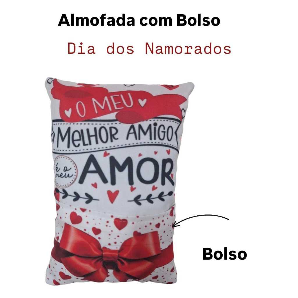 Almofada personalizada - DIA DOS NAMORADOS 2026 / Lembrancinha para Cesta/Casal em Oferta na Shopee