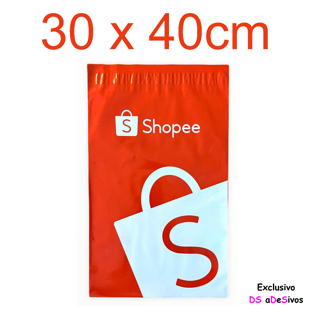 Kit com 100 ou 250 Envelopes Saco de Segurança Embalagem Shopee Inviolável COEX 30x40cm
