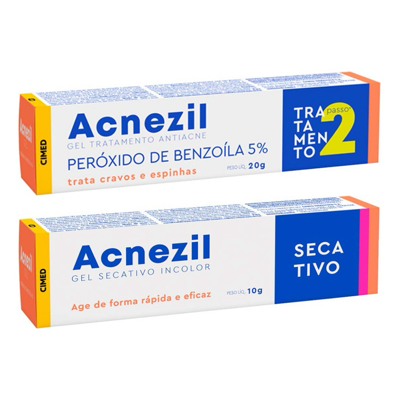 Kit 2 Und Acnezil 1 Gel Secativo 10g - 1 Gel Tratamento