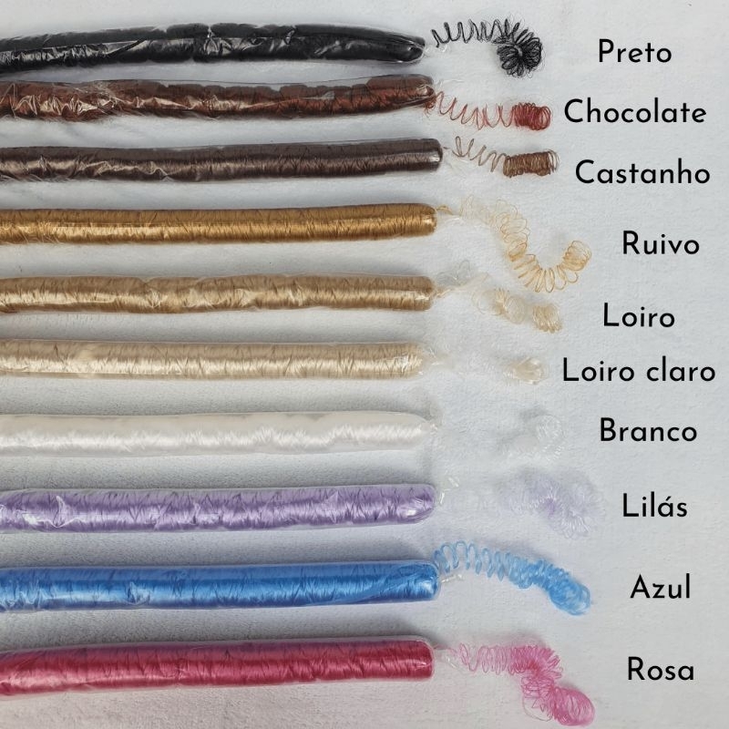Cabelo Kanekalon cacheado( bebê reborn, bonecas de pano) em Oferta na Shopee