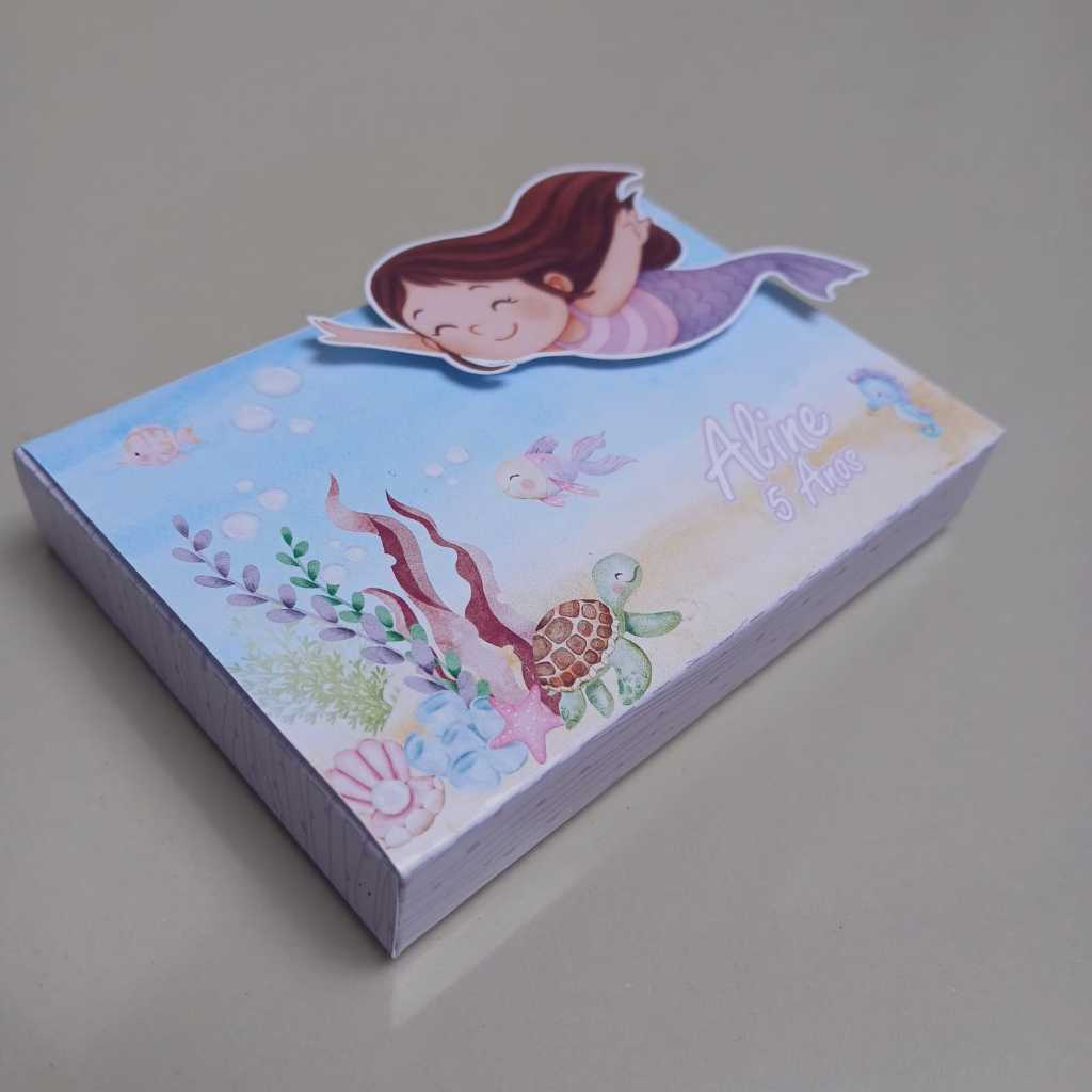 10 Porta Kit Kat Fundo do Mar - Lembrancinha Personalizada