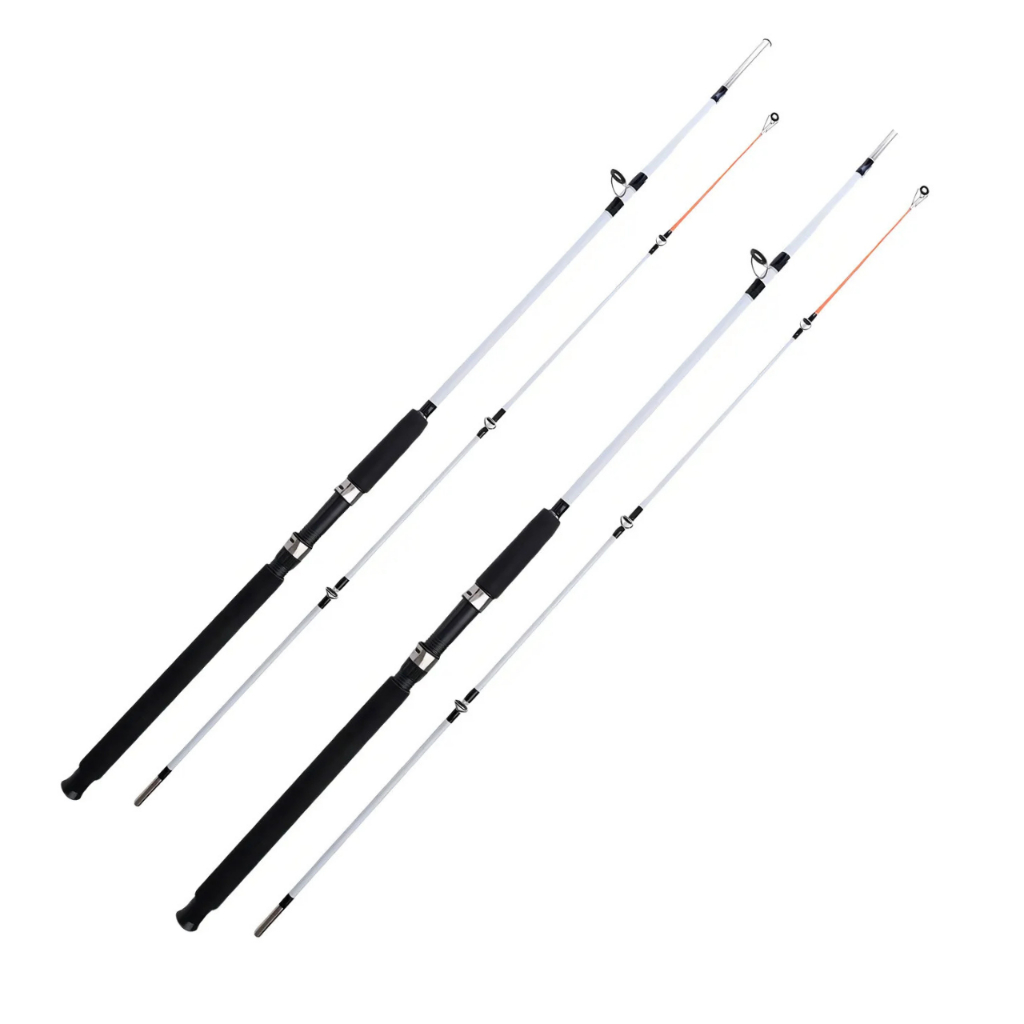 Kit 2 Vara Molinete 1,8Mts 20 Lbs Pesca Fibra Vidro 2 Partes