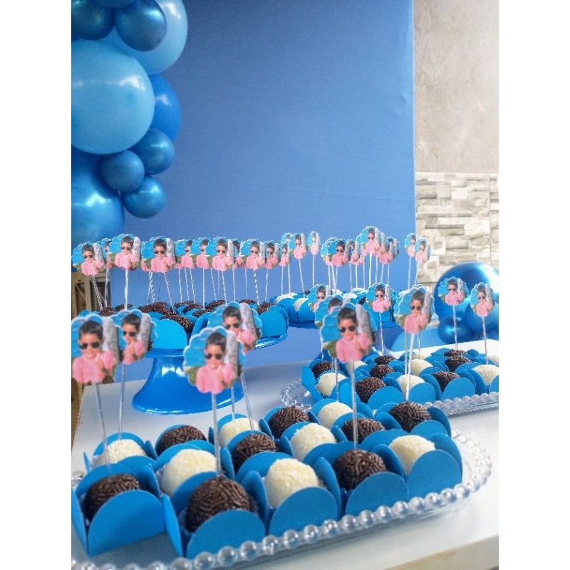 ENVIO IMEDIATO kit 50 topper e 50 tags / doces personalizados/ topper para docinho  / brigadeiro/ beijinho/tag tubete