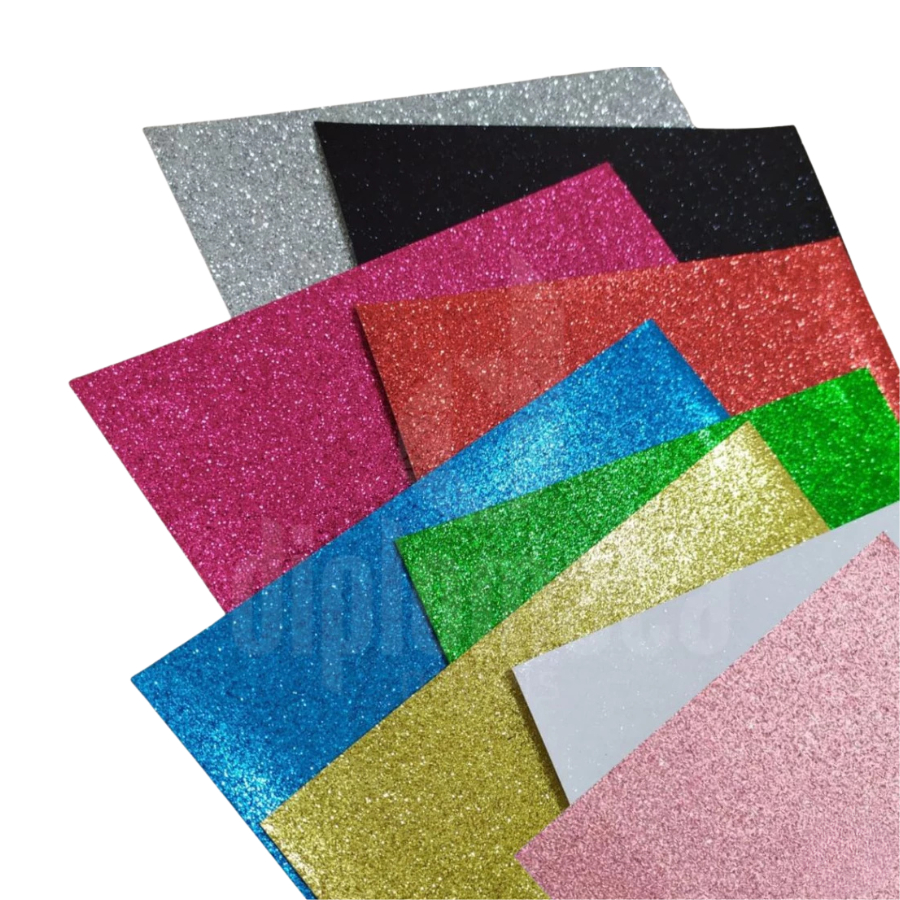 Papel Glitter Metálico 250g - Pacote com 10 Folhas - Cores e Sortido (kit) - ARPEPEL