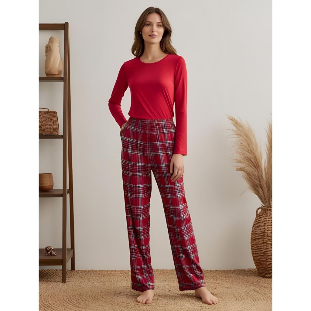Pijama de Inverno Xadrex Suede