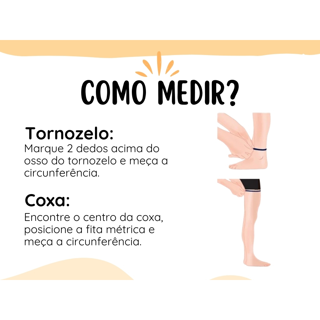 Meia Coxa 7/8 Attiva Alta Compressão 20-30mmHg Cor preta Ponteira Aberta