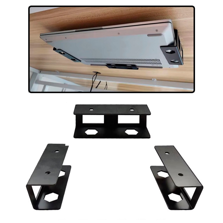 Suporte Base Apoio P/ Fixar Notebook Laptop Embaixo Da Mesa em Oferta na Shopee