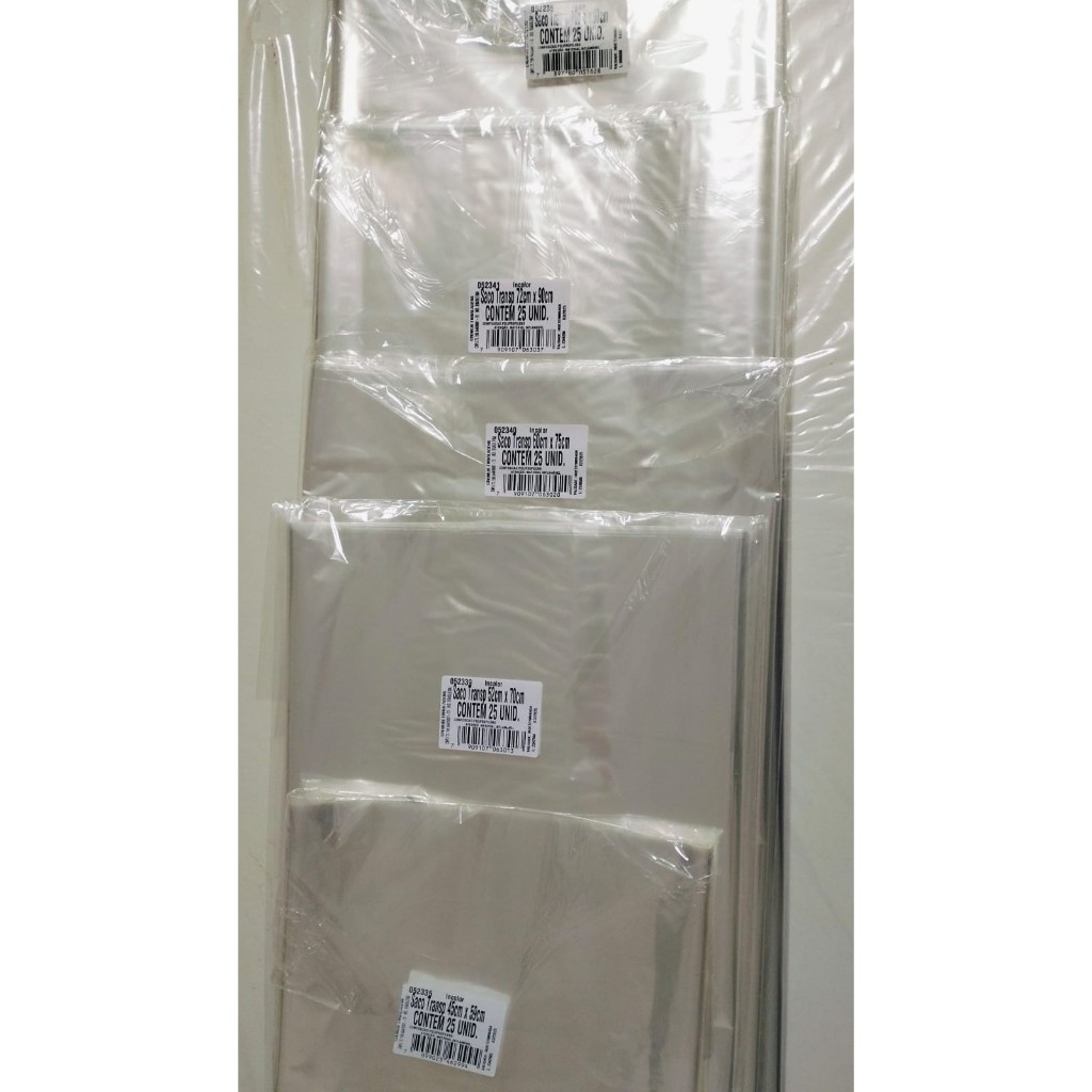 Saco de Celofane Transparente Cromus Para Presente  c/25 unidades