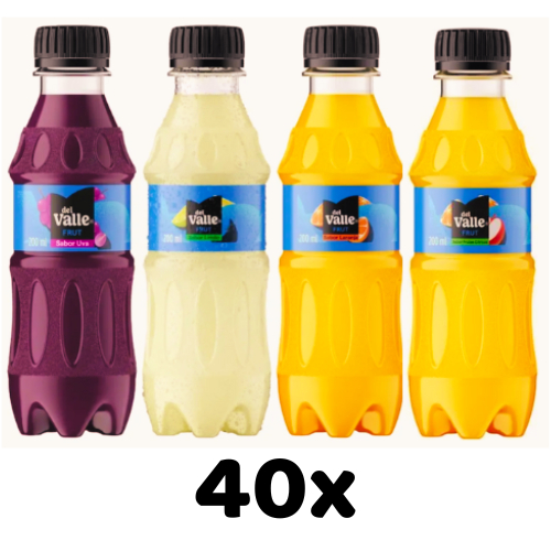 Kit 40 Sucos Del Valle Frut 200ml - Sabores Misturados em Oferta na Shopee