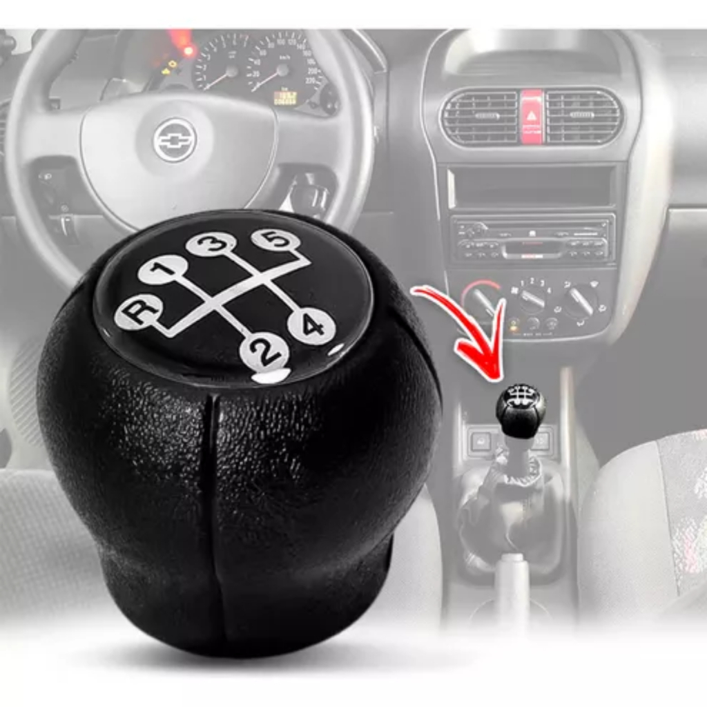 Manopla Câmbio Bola GM Original Celta Corsa Prisma Astra Meriva Classic Vectra Acrilíco Preta em Oferta na Shopee