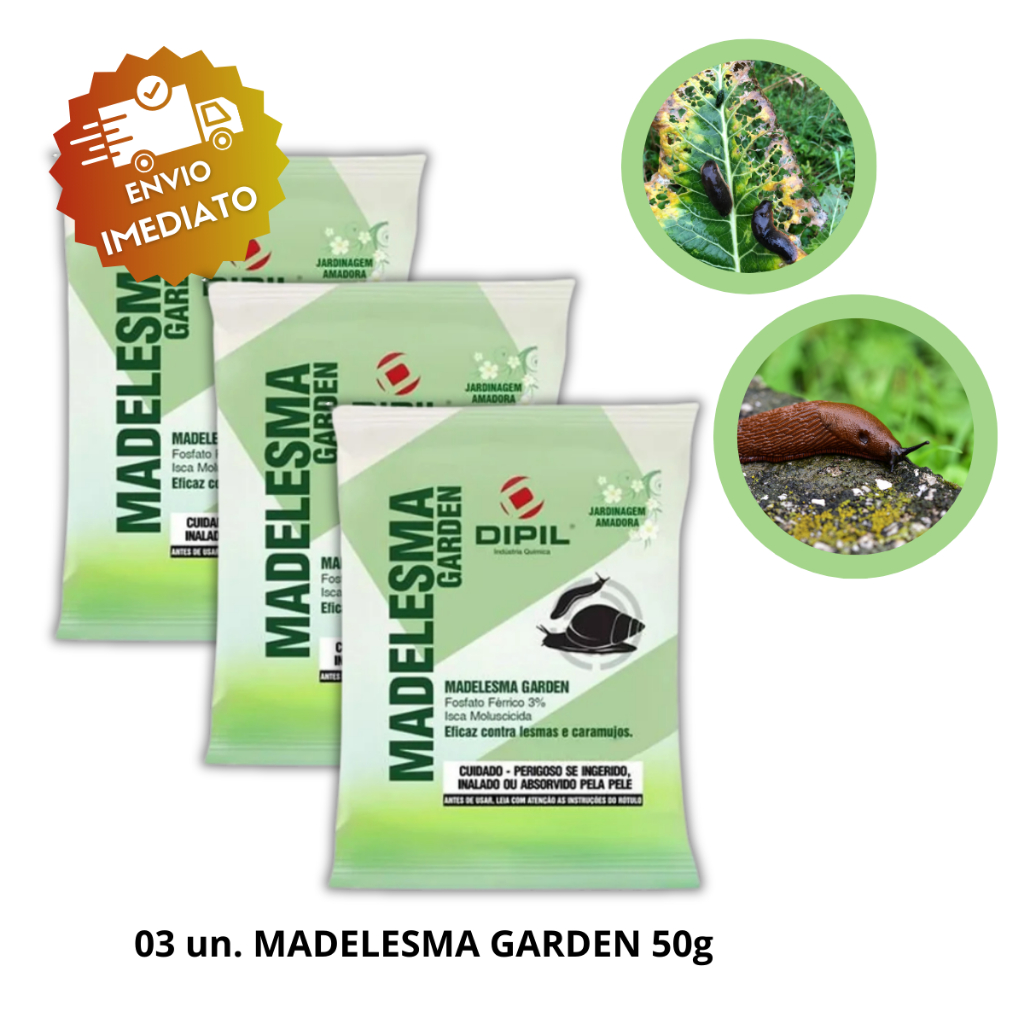 Madelesma Garden 150g Isca Orgânica Contra Lesma Caracóis Caramujo Jardim Horta Dipil em Oferta na Shopee