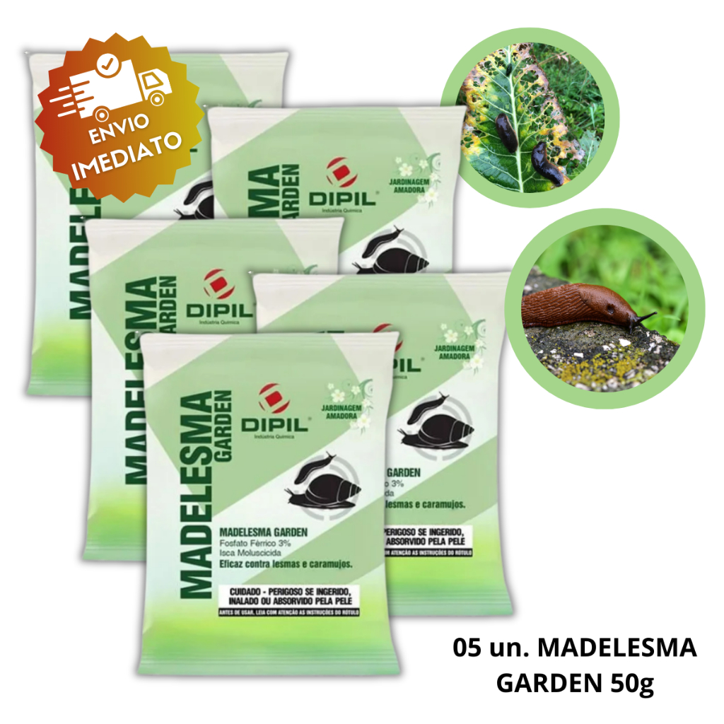 Madelesma Garden 250g Isca Orgânica Contra Lesma Caracóis Caramujo Jardim Horta Dipil em Oferta na Shopee