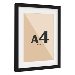 Moldura com paspatur para fotos A4 com vidro em Oferta na Shopee