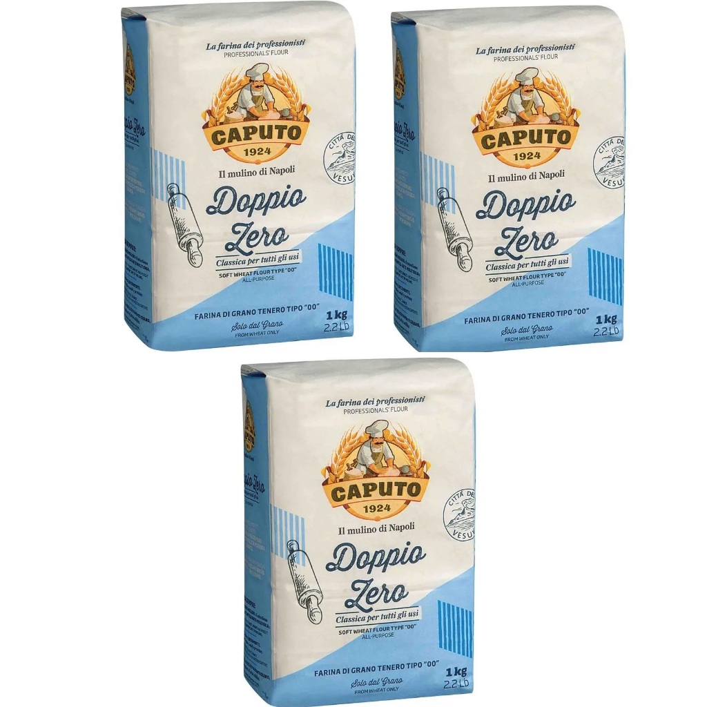 Kit 03 pcts Farinha de Trigo Doppio Zero Clássica Caputo 1kg cada em Oferta na Shopee