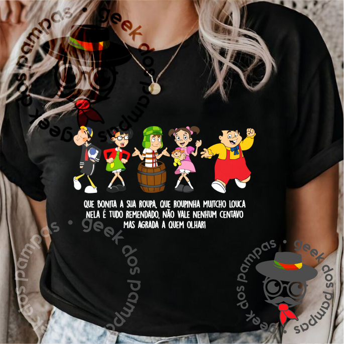 Camiseta Adulto e Infantil Turma do Chaves em Oferta na Shopee
