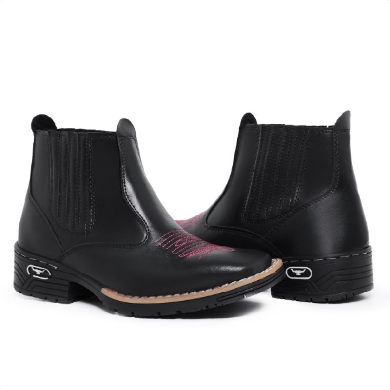 Botina Texana Country Feminina  – Sintético Premium, Conforto e Estilo (+ Brinde)