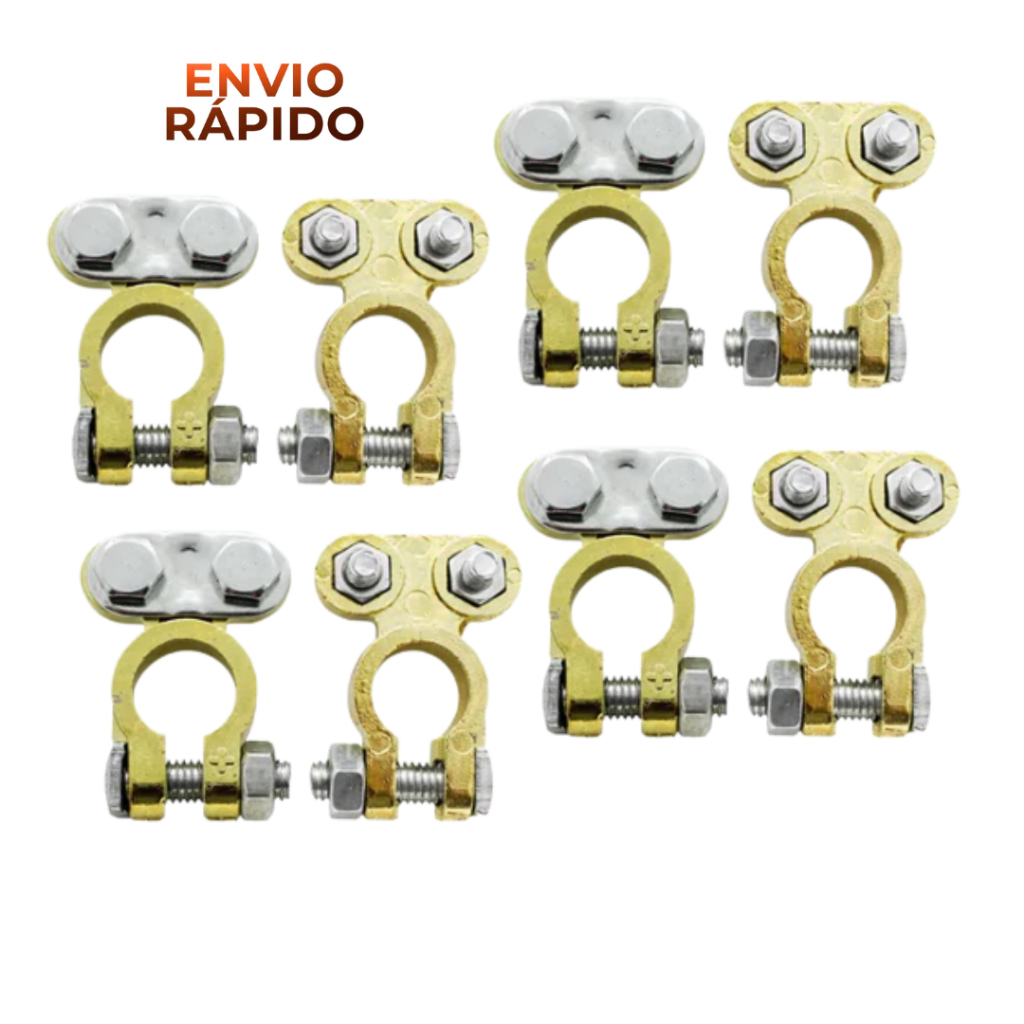 Kit com 4 PAR Terminal de Bateria 12v Positivo/Negativo Envio Rapido em Oferta na Shopee