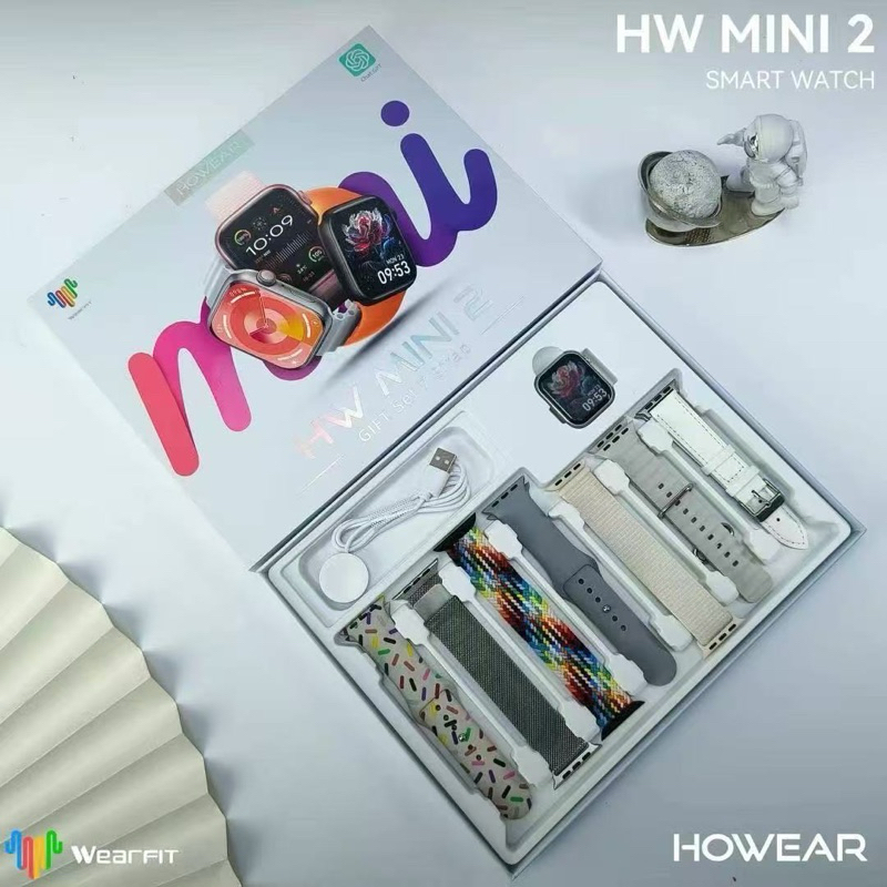 smartwatch HWmini2  (41mm) - Kit com 7 Pulseiras - Compatível iPhone/Android - Relógio Esportivo**