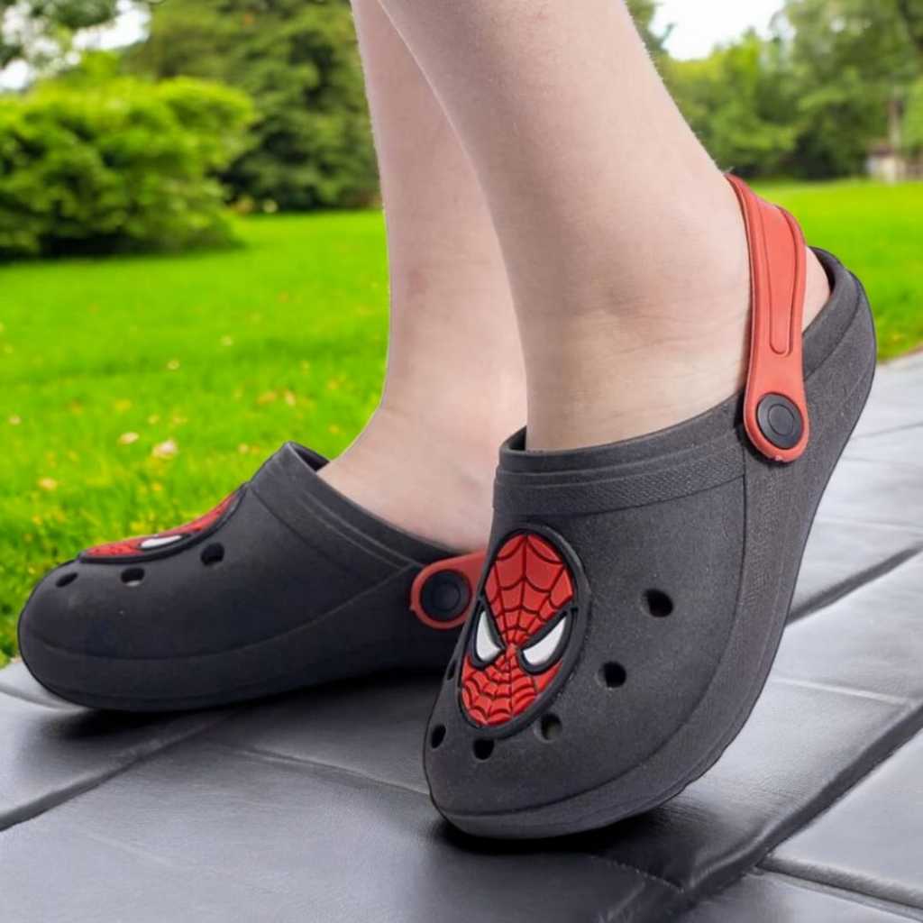 Sandália Babuche Infantil Herói Personagem Aranha Chinelo Confortável Leve Mácio