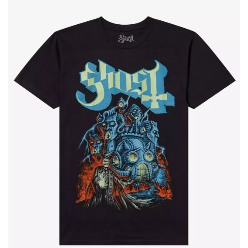 Camiseta Camisa Blusa Algodão Unissex Ghost Robot Castle Glow