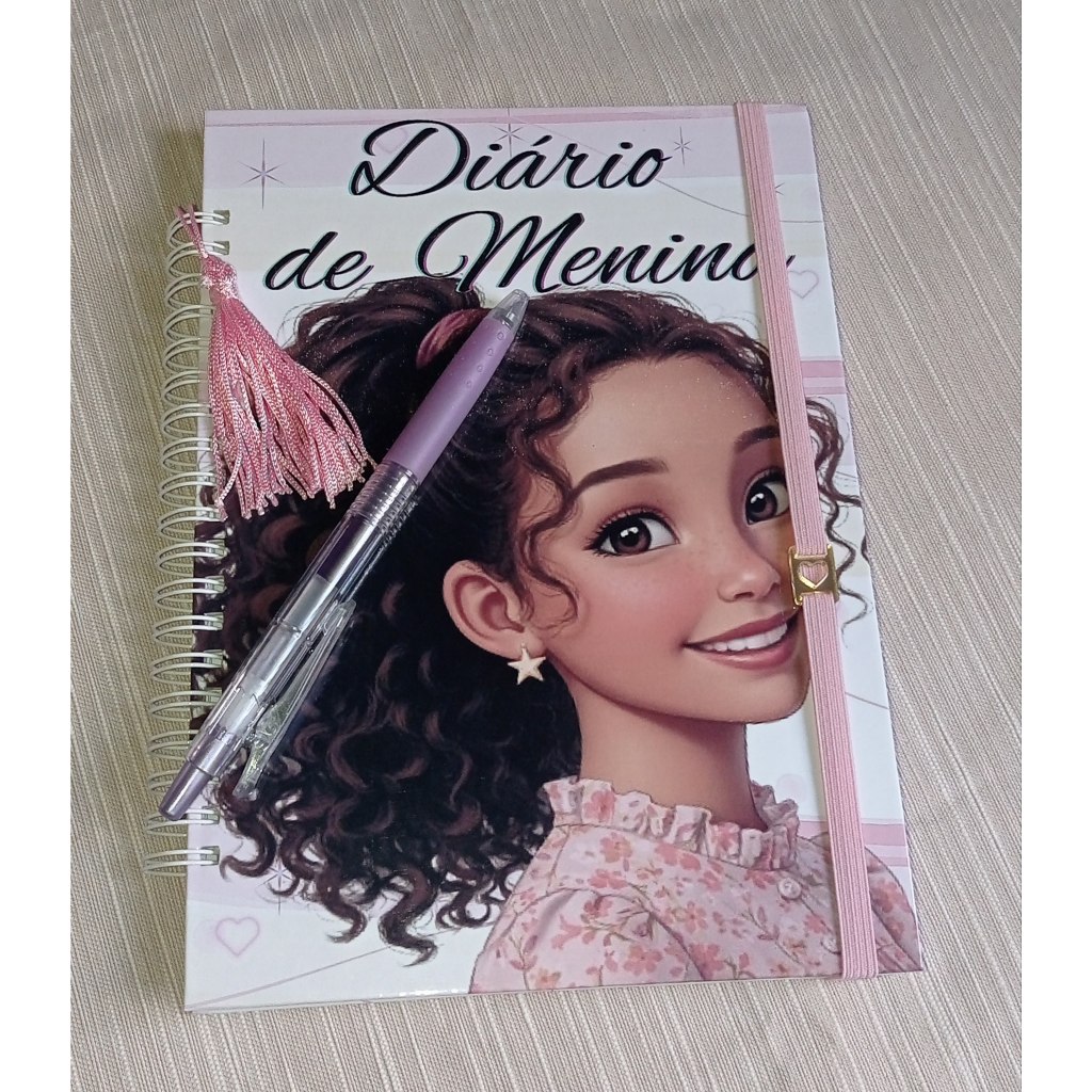 MEU DIÁRIO - Diário de Menina - PERSONALIZADO COM O NOME DA PRINCESA - 4 modelos diferentes