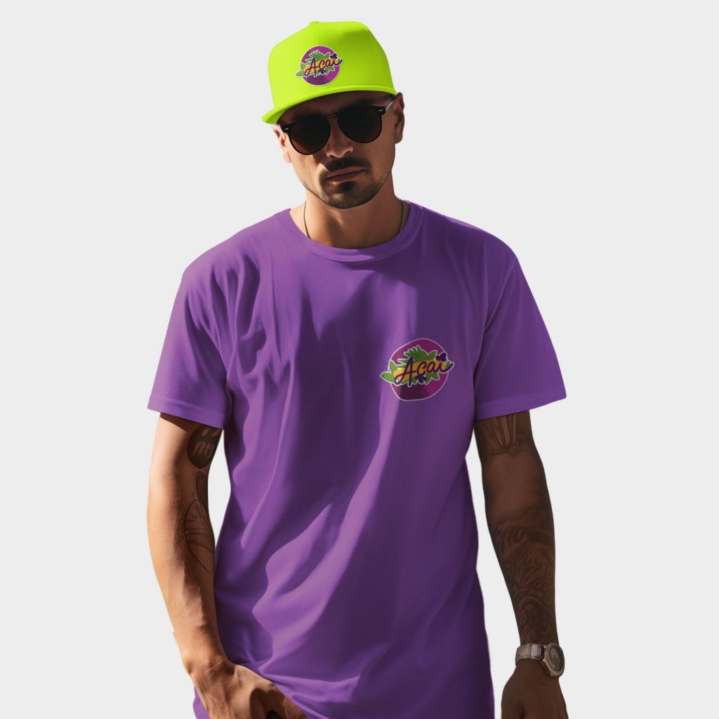 Kit Uniforme Açaí 3 camisetas manga curta + 1 boné TKM Aba Curva Redinha Personalizados Sua Marca Logo