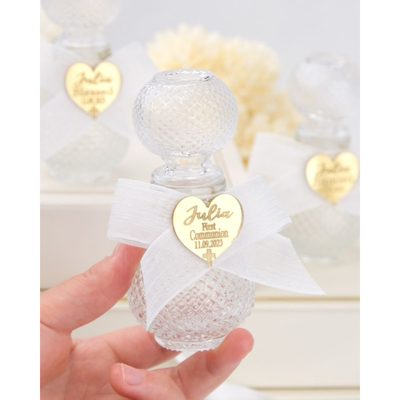 Mini licoreira personalizada para batizado - lembrança 50ml frasco em vidro.