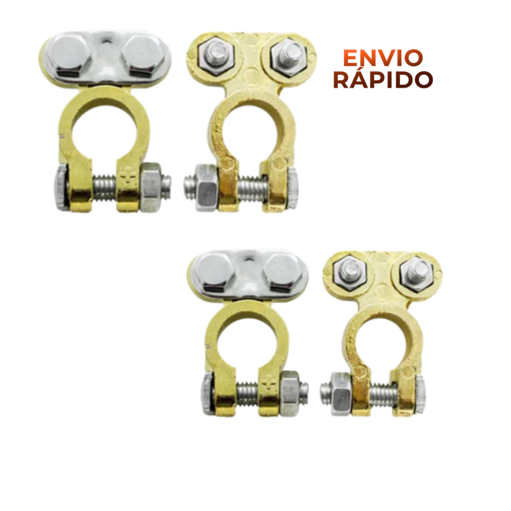 Kit 4 Terminal De Bateria Universal Modelo ( Sapão) Formando 2 Pares Envio Rapido em Oferta na Shopee