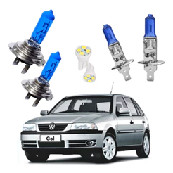Kit Lampada Super Branca Vw Gol G3 Farol Alto e Baixo Envio Rapido