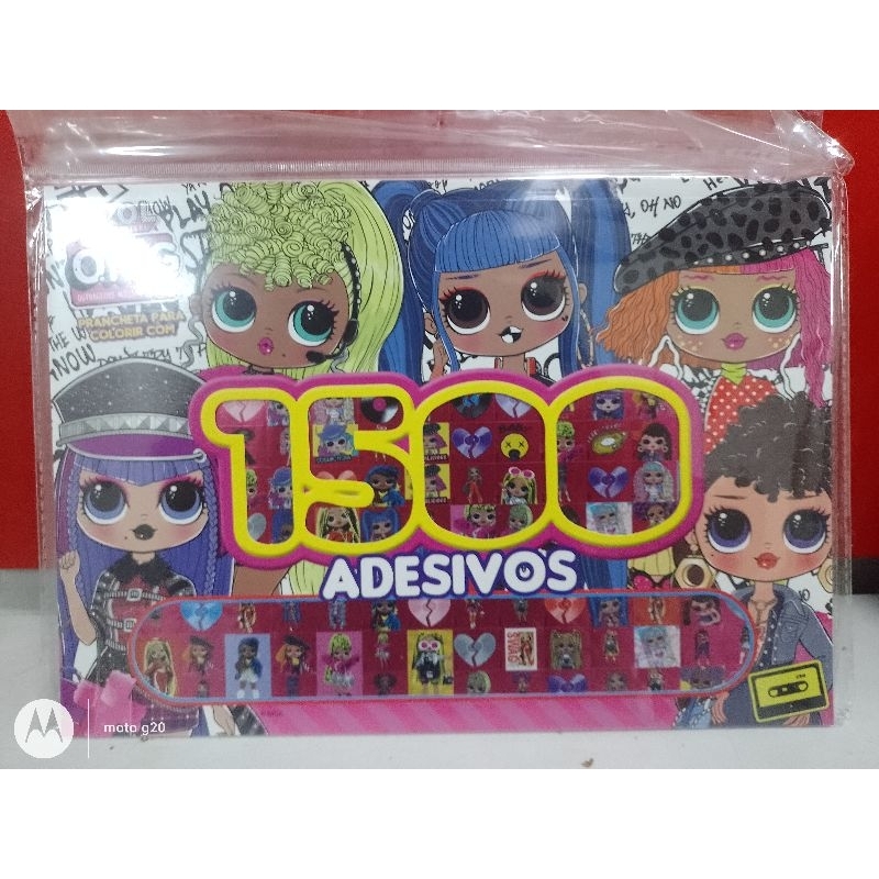 Livrinho LOL Surprise - OMG prancheta para colorir com 1500 adesivos  J