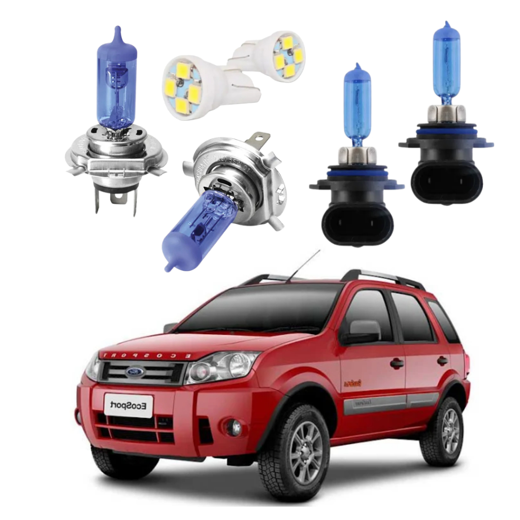 Kit Lampada Farol Ecosport 2008 2009 2010 2011 2012 Super Brancas Envio Rapido em Oferta na Shopee