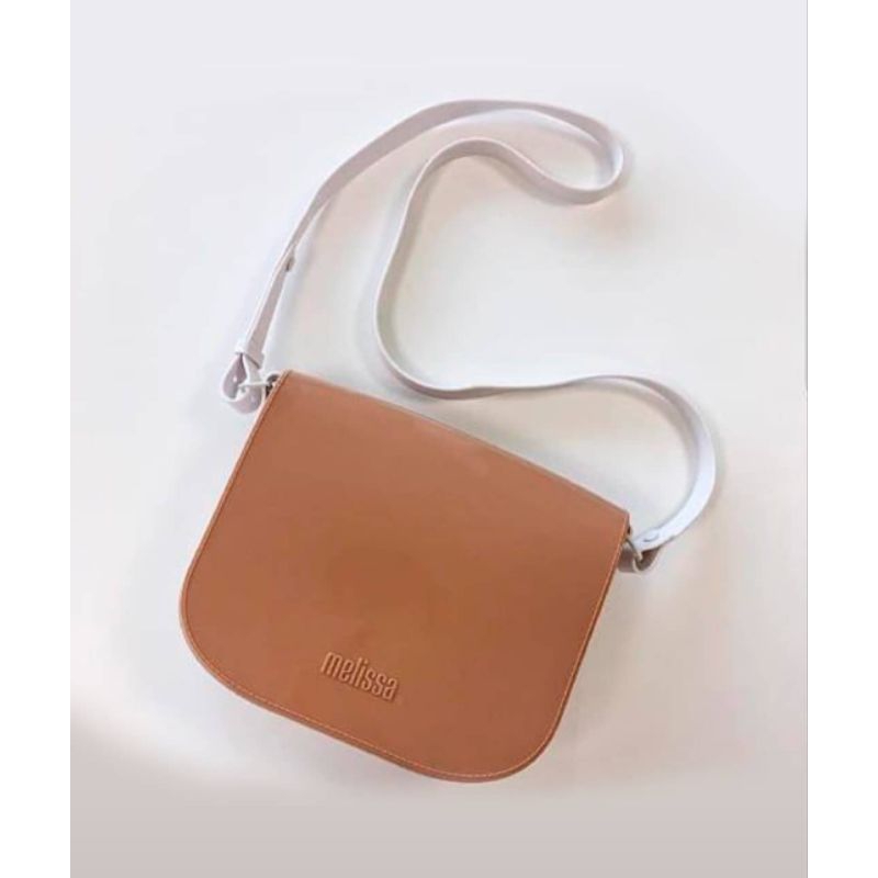 Bolsa Melissa Essential Shoulder Bag Bege com Branco - Original