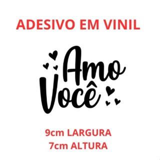 Kit Adesivos de Vinil 'Amo Você' – Presente Ideal para Dia dos Namorados-  9cm x 7 cm em Oferta na Shopee